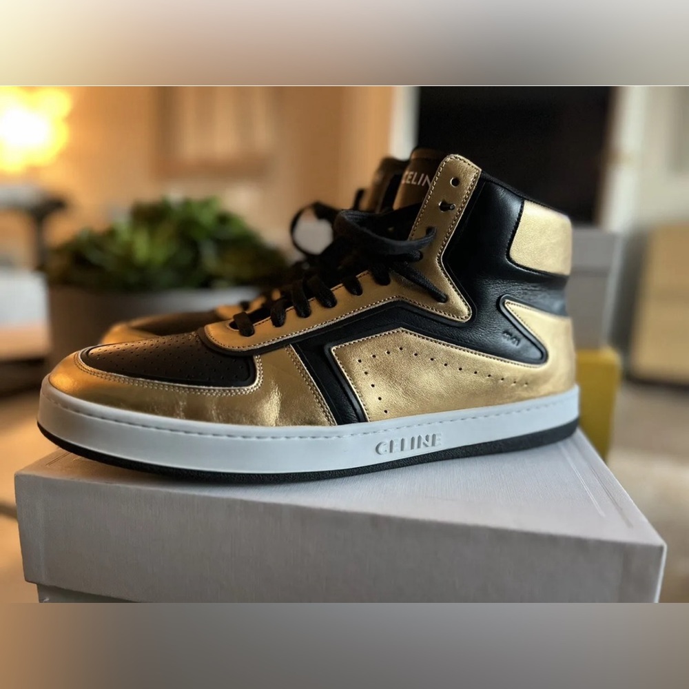 CELINE Round toe shape "Z" Trainer GT-01 High-Cut Sneaker Size 14 US/47 EU